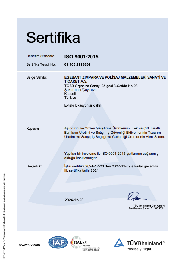 ISO 9001 Sertifikası